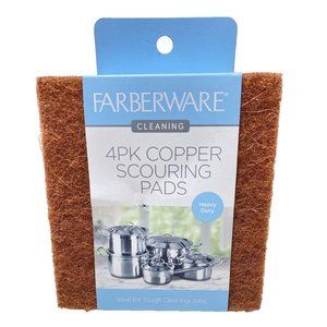 4pk copper scouring pads cleaning sponges